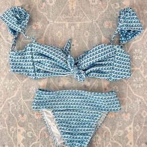 Montce Blue and White Bikini Set